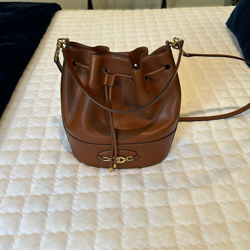 Ralph Lauren all leather bucket bag